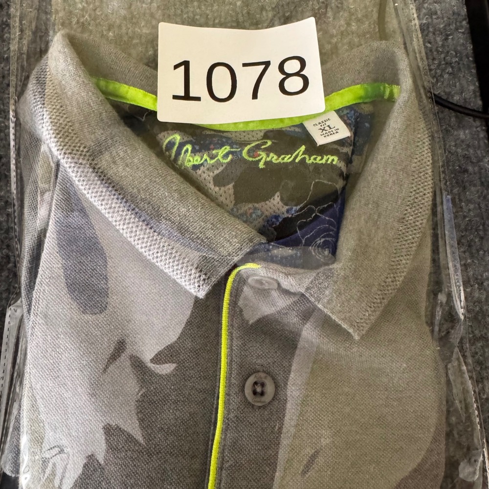 Robert Graham Polo Shirt Men XL Knowledge Wisdom Truth Cotton Blend Classic Gray - Picture 10 of 10
